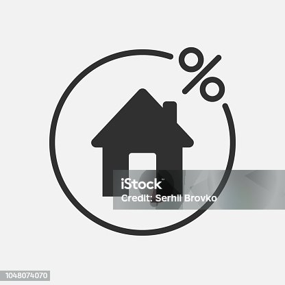 istock House credit icon isolated on white background. Vector illustration. 1048074070