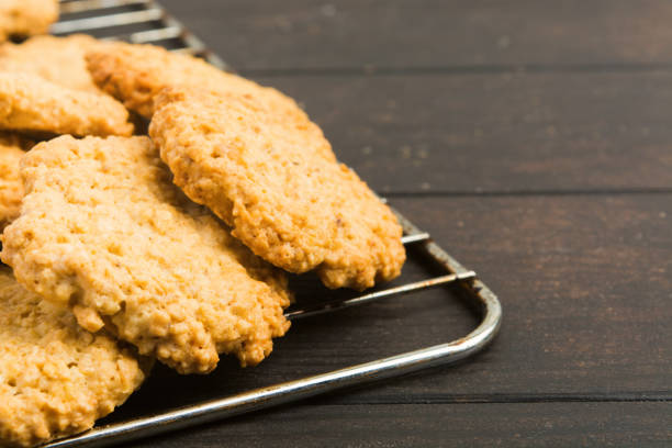 istock Homemade oatmeal cookies on baking pan 1048079102