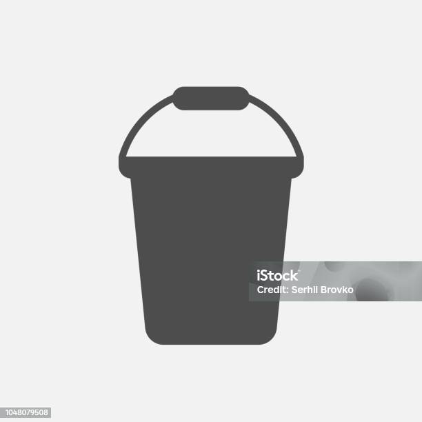 Bucket Icon Isolated On White Background Vector Illustration Stock Illustration - Download Image Now