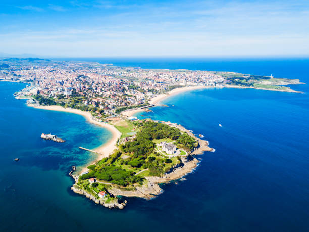 istock Santander city aerial view, Spain 1048087394