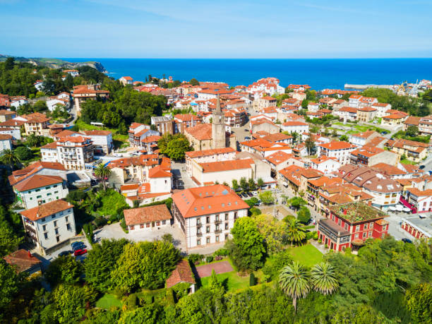 istock Comillas city aerial view, Spain 1048087422