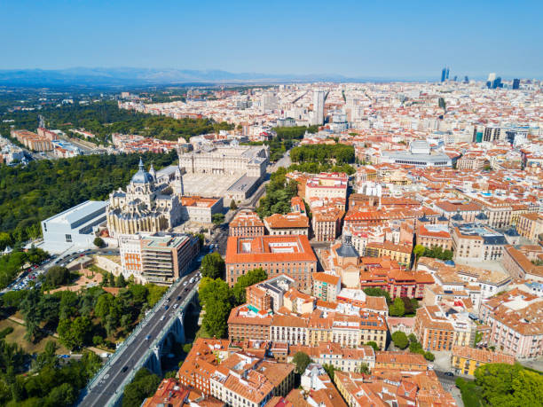 istock Madrid aerial panoramic view in Spain 1048087482
