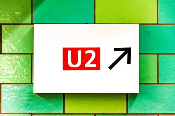 Particular of a subway (U-Bahn) station in Berlin, Germany