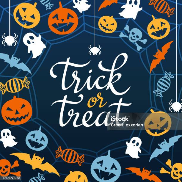 Trick Or Treat Stockvectorkunst en meer beelden van Halloween - Halloween, Trick-or-Treat, Spook