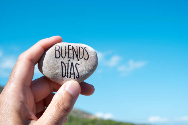 istock text buenos dias, good morning in spanish 1048099216