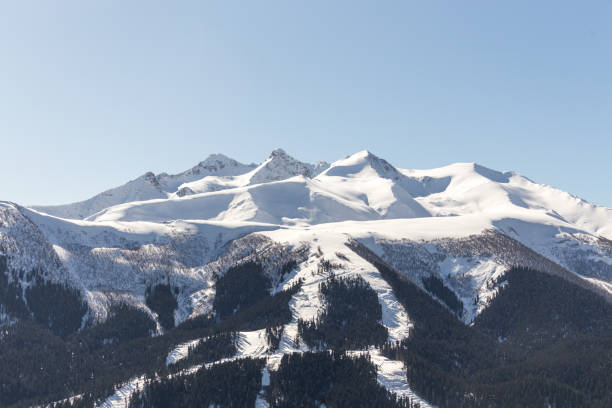istock Skiing high up in the mountains in Russia 1048121570