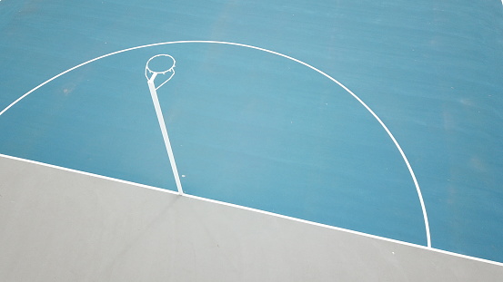 Netball courts close up
