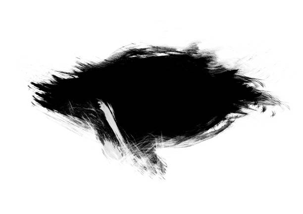 istock Black color graphic patches graphic brush strokes design effect element for background 1048124704