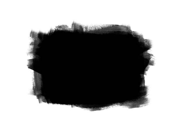istock Black color graphic patches graphic brush strokes design effect element for background 1048124828