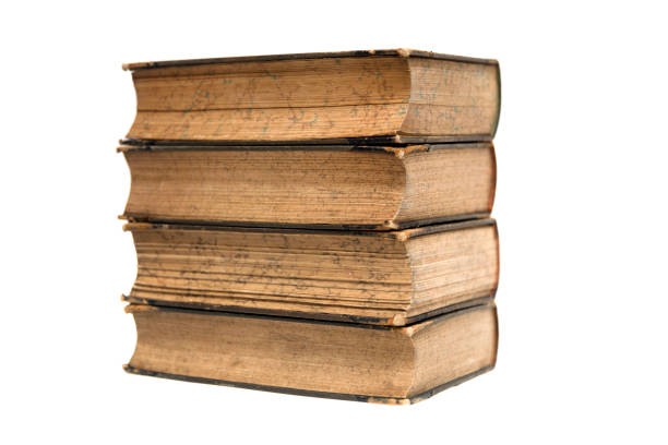 istock Vintage books isolated on the white background 1048131508