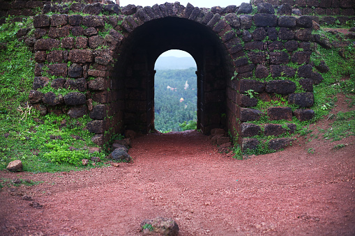 Entrance gate of Chapora fort, Goa/India.