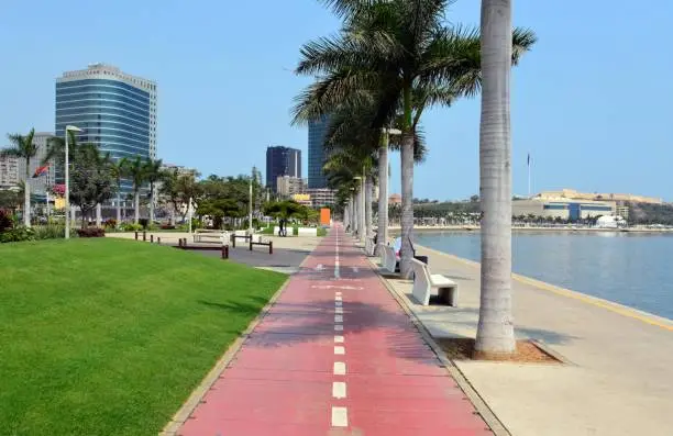 Photo of Luanda - bike path on the waterfront avenue, Luanda Bay - Avenida Marginal, 4 de Fevereiro, Angola