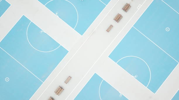 istock Aerial view of netball courts 1048160706