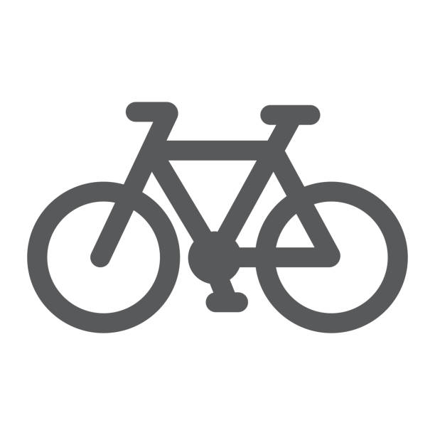 ilustrações de stock, clip art, desenhos animados e ícones de bicycle glyph icon, cycle and sport, bike sign, vector graphics, a solid pattern on a white background. - ten speed bicycle