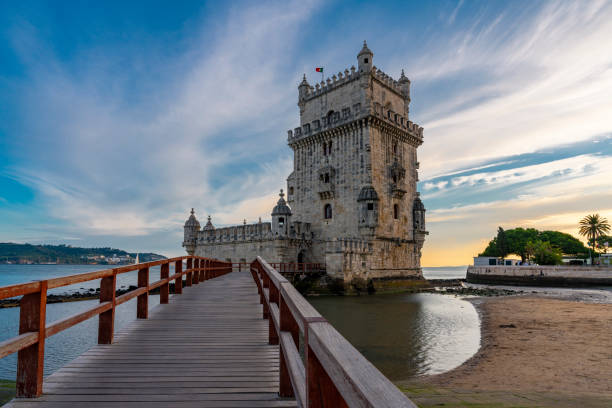 istock Belem Tower in Lisbon, Portugal, during sunset 1048173266