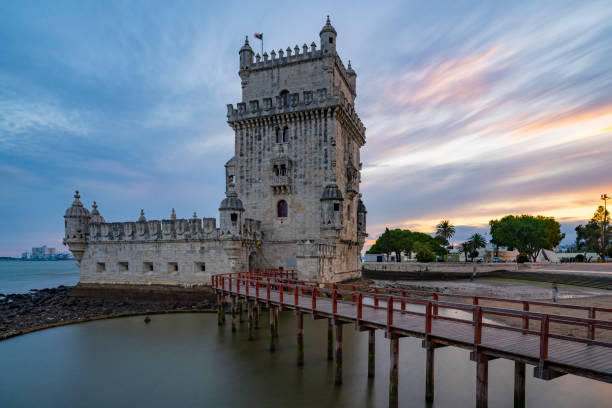 istock Belem Tower in Lisbon, Portugal, during sunset 1048173514