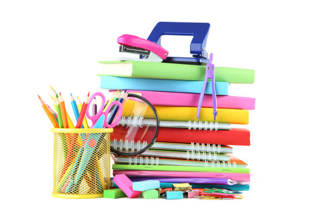 istock School supplies with books on white background 1048176152
