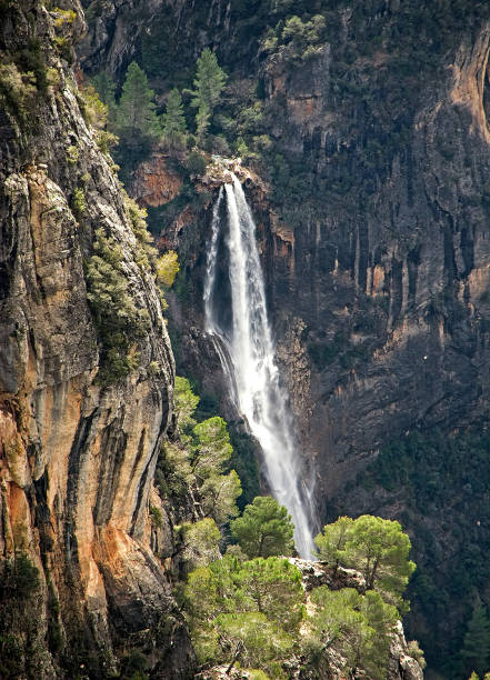 cascada de la osera, las pt sierras de cazorla, segura y las villas. - switzerland forest storm summer - fotografias e filmes do acervo