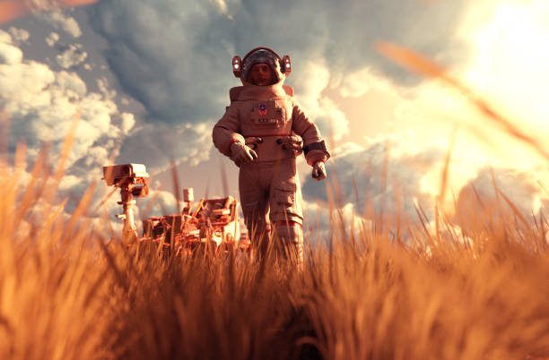 istock An astronaut discover a new land 1048179436