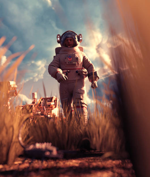istock An astronaut discover a new land 1048179440