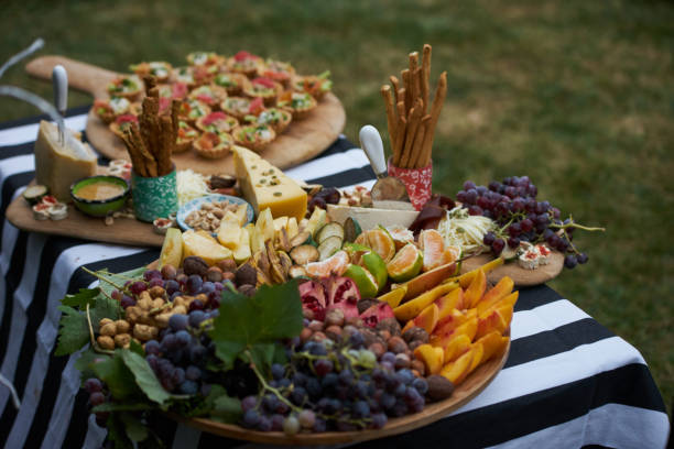 istock Table Food Lunch Variety Outdoors decorations. Party 1048179750