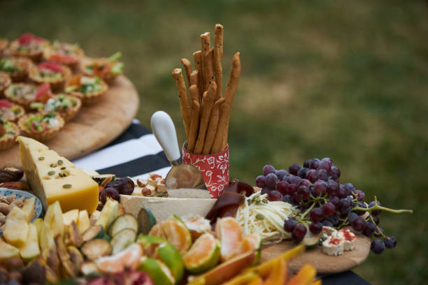 istock Table Food Lunch Variety Outdoors decorations. Party 1048179758