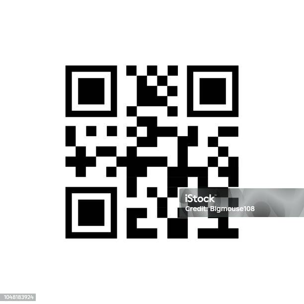 Barcode Or Qr Code Isolated On A Background Vector Stock Illustration ...