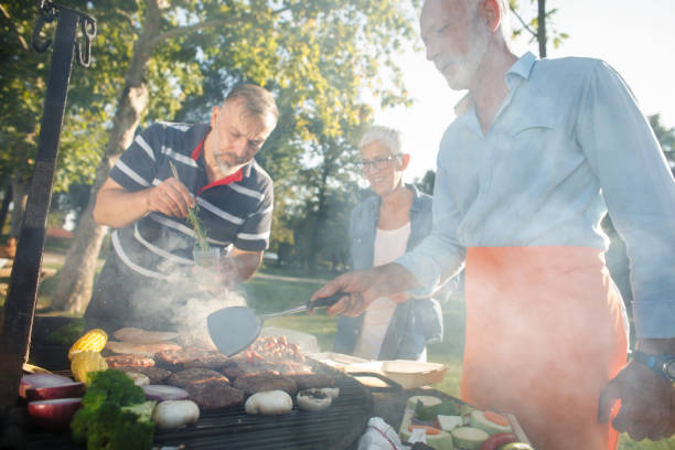istock Senior people having a picnic 1048184916