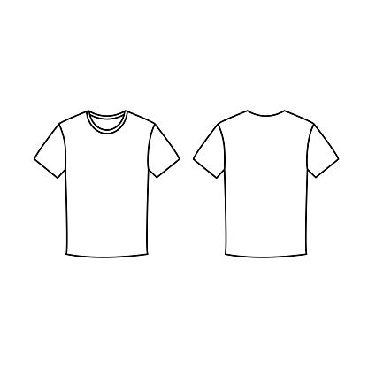 Blank Tshirt Template Vector Stock Illustration - Download Image Now ...