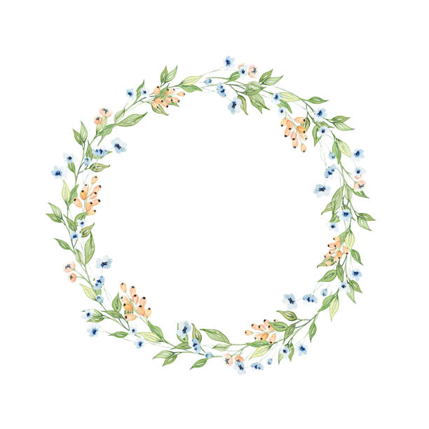 手描き明るいカラフルな水彩花の花輪の図 - 11909点のイラスト素材／クリップアート素材／マンガ素材／アイコン素材