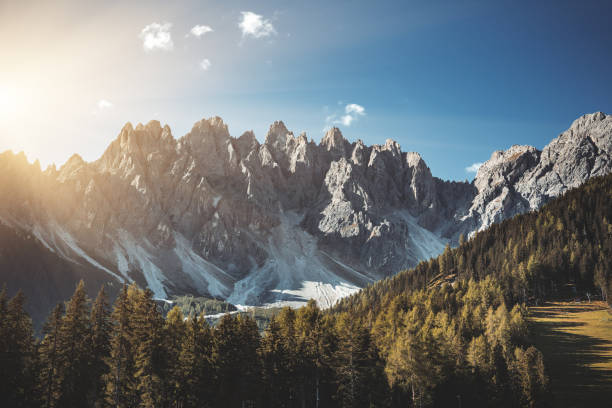 istock Sunset in Dolomites Alps - Furchetta mountains range 1048202632