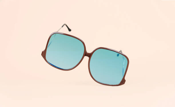 istock Retro sunglasses on minimal bright background. Summer concept. 1048207152