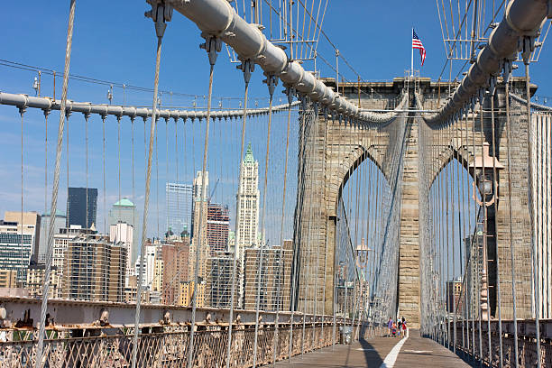 istock Brooklyn Bridge and LNew York City skyline 104821150
