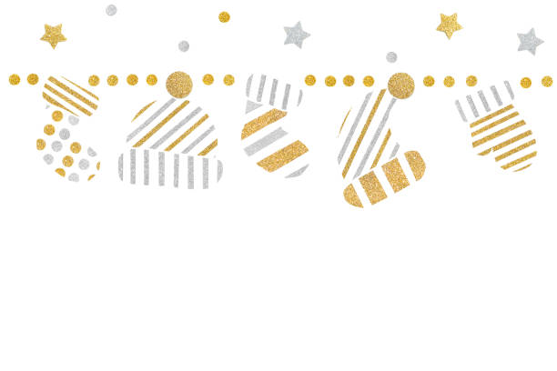 istock Winter cloth bunting paper cut on white background 1048212396