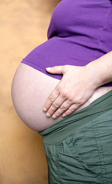 istock Pregnant woman in profile 104821449