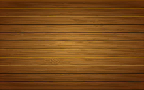 Realistic wood texture. Cartoon wall of wood planks. Vector background wood table stock illustrations