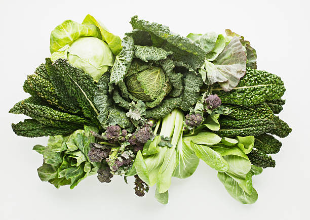 Variety of green vegetables  cabbage stock pictures, royalty-free photos & images