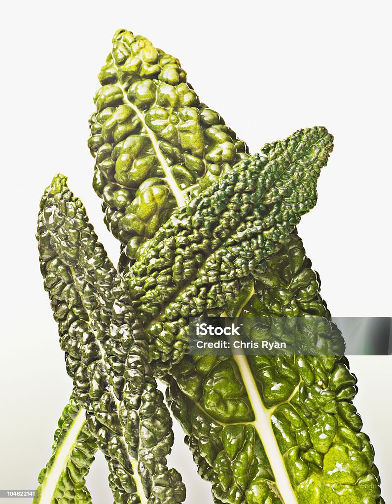 Nahaufnahme von grünem Gemüse-Salat - Lizenzfrei Freisteller – Neutraler Hintergrund Stock-Foto