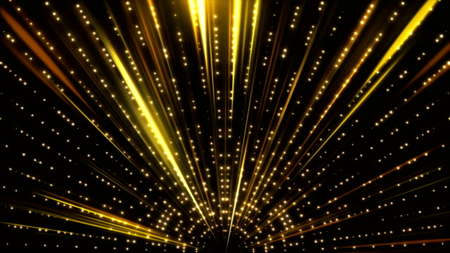 Gold Stage Glitter Glamour Luxury Awards Show Glow Shining Ceremony Lights 4K  Background