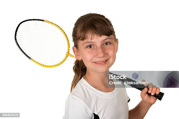 Badminton Dziewczyna - zdjęcia stockowe i więcej obrazów Adolescencja - Adolescencja, Badminton - sport, Biały