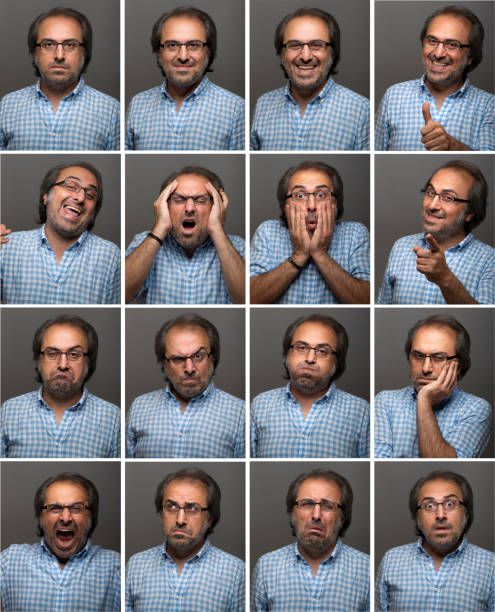 istock Man making facial expressions 1048238350