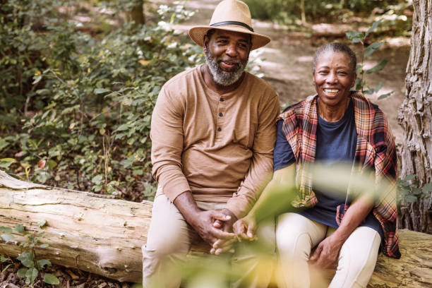 istock Happy seniors couple in the park 1048249638