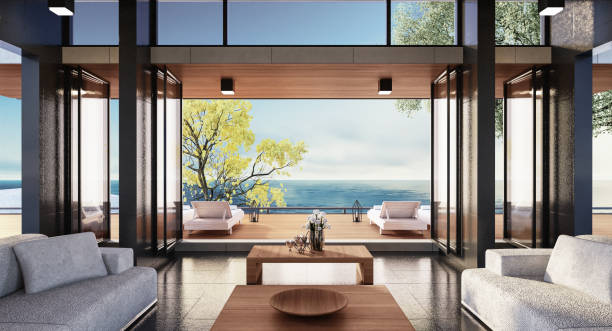 istock Beach luxury living on Sea view / 3d rendering 1048258752