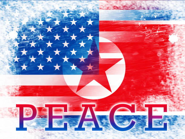 istock American North Korea Peace Freedom Flag 3d Illustration 1048258976