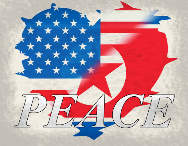 istock American North Korea Peace Unity Flag 3d Illustration 1048259060