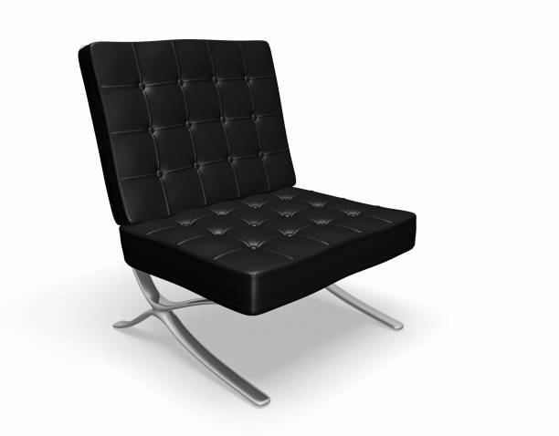 design ledersessel - armchair chair leather black stock-fotos und bilder