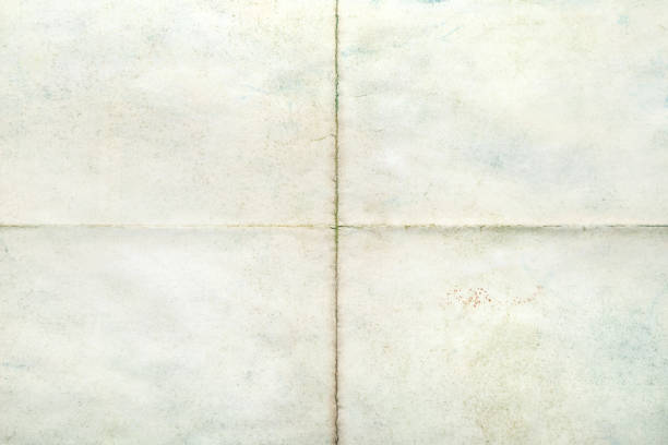 Blank surface, old paper sheet with creases