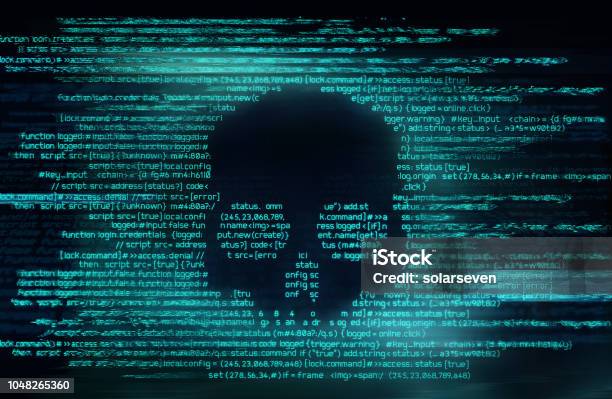 Ransomware And Code Hacking Background Stock Photo - Download Image Now - Computer Hacker, Ransomware, Computer Crime