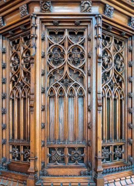 istock Wooden church pulpit 1048269280