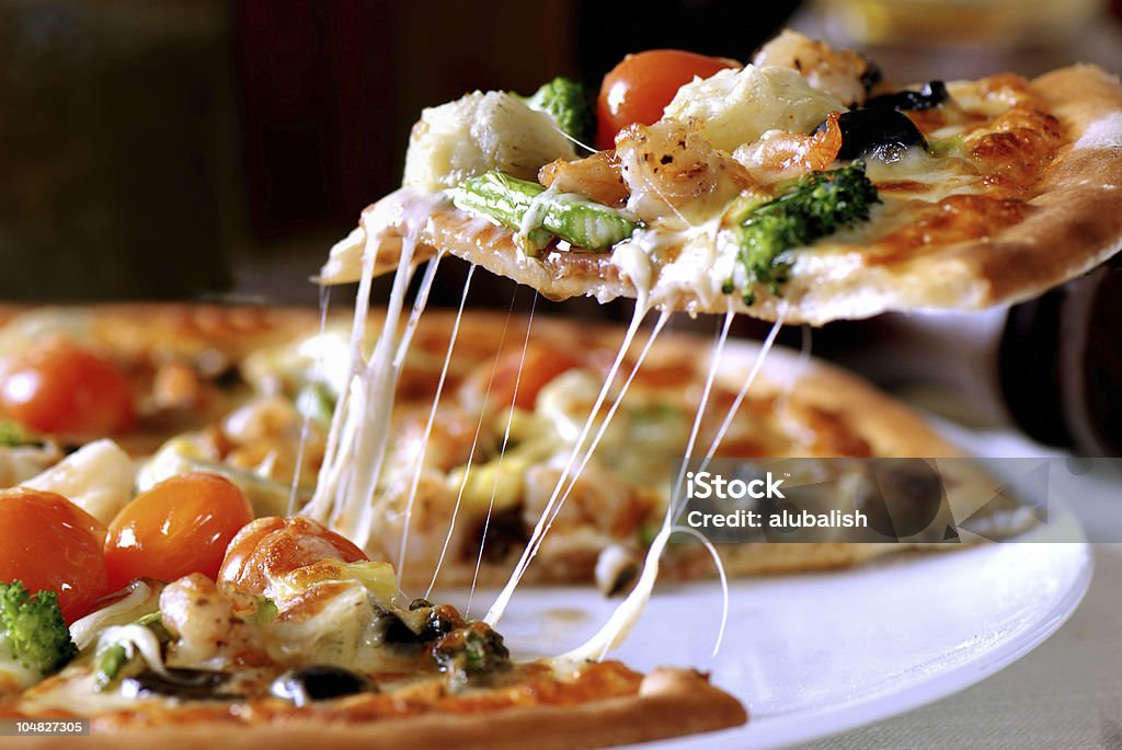 Pizza - Lizenzfrei Garnele - Meeresfrucht Stock-Foto